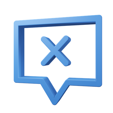 채팅 거품 댓글 없음  3D Icon
