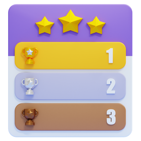 リーダーボード  3D Icon