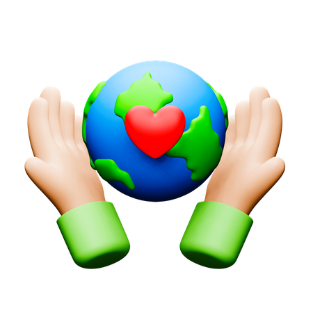 地球を守る  3D Icon