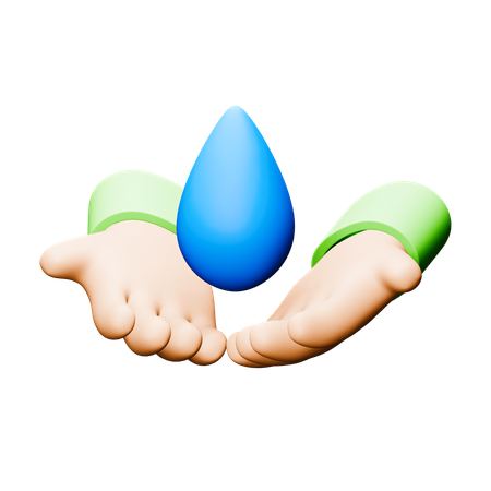 水を節約する  3D Icon