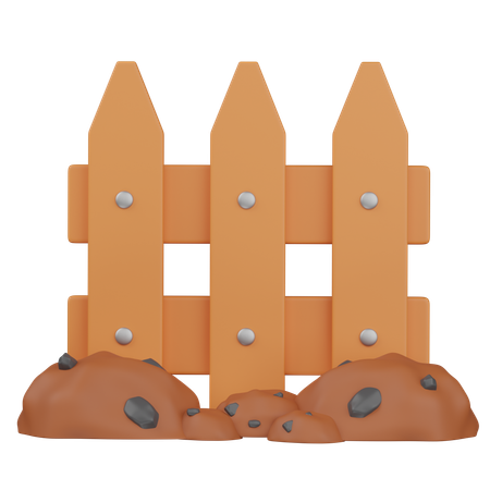 원예 울타리  3D Icon