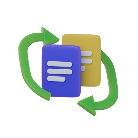 文書の比較  3D Icon