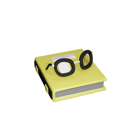 책과 안경  3D Icon
