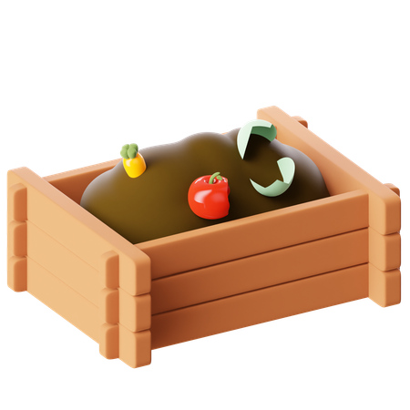 堆肥箱  3D Icon