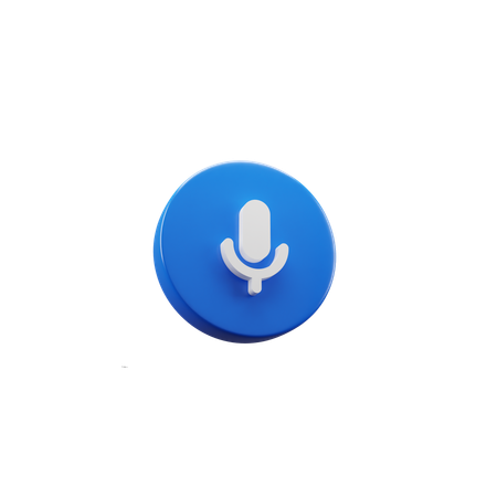 音声マイク  3D Icon