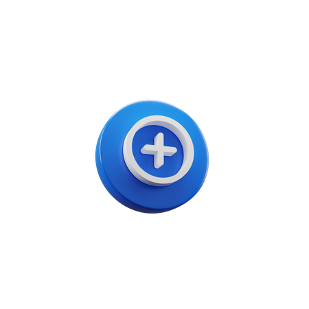 プラスボタンを追加  3D Icon