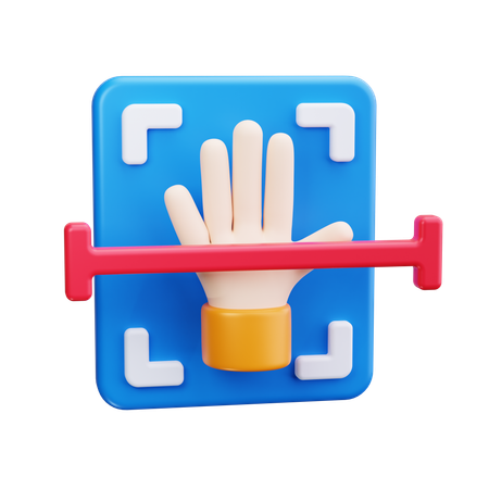 手形スキャン  3D Icon