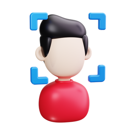 顔認識  3D Icon