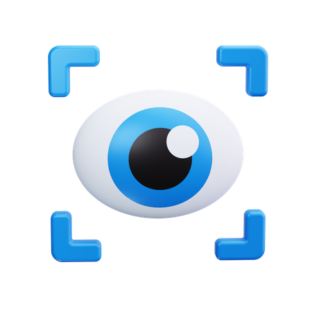 目のスキャン  3D Icon