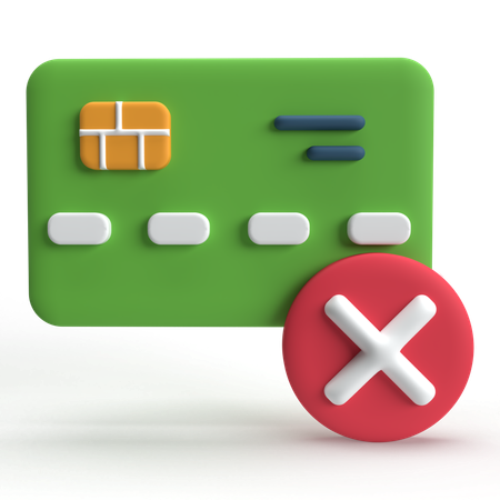 カード拒否  3D Icon