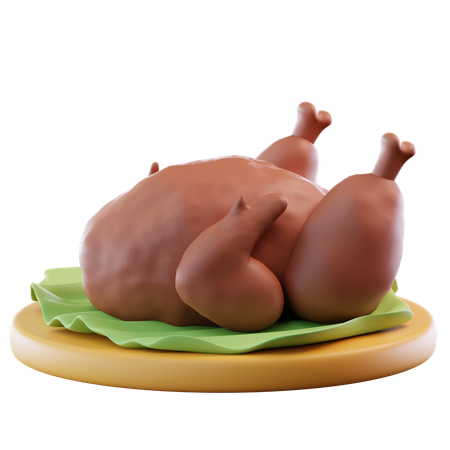 ローストチキン  3D Icon