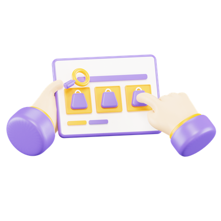 전자상거래 플랫폼  3D Icon