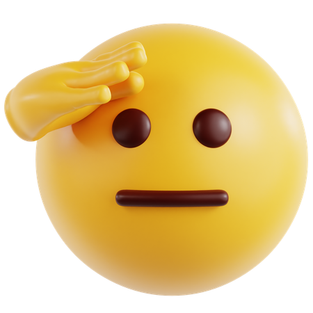 공손한 손길로 중립적인 얼굴  3D Icon