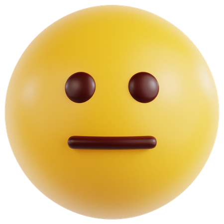 중립 얼굴  3D Icon