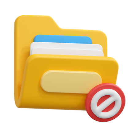 블록 폴더  3D Icon
