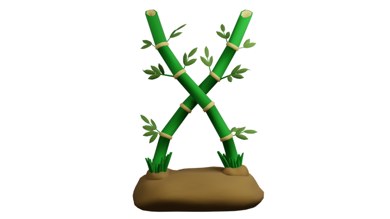 대나무 식물  3D Icon