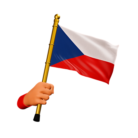 チェコの国旗  3D Icon