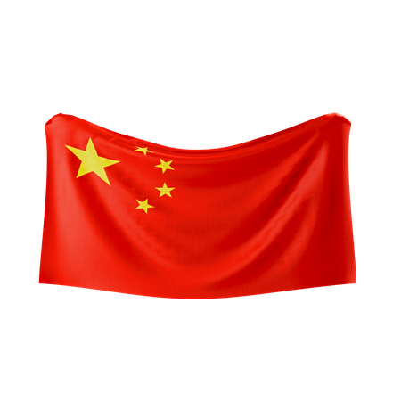 中国の国旗  3D Icon