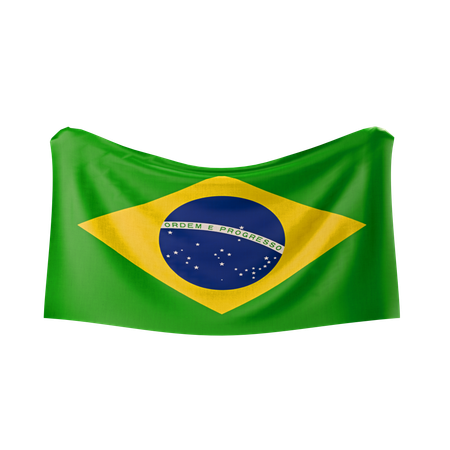 ブラジルの国旗  3D Icon