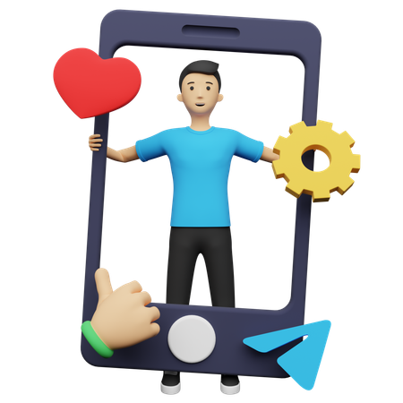 사용자 참여 기술에 대한 직원 작업  3D Icon