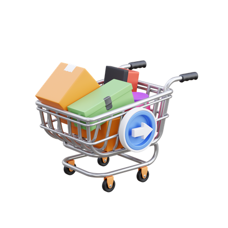 チェックアウト  3D Icon