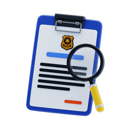 경찰 보고서  3D Icon