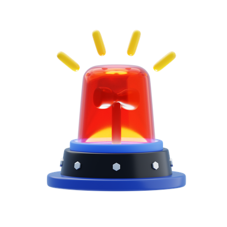 경찰 사이렌  3D Icon