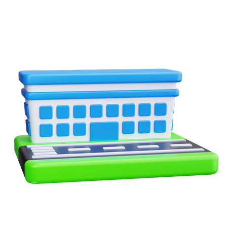 空港ターミナル  3D Icon