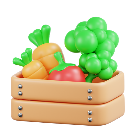 야채 바구니  3D Icon
