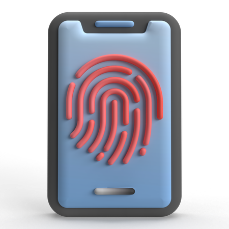 モバイル指紋  3D Icon