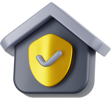 안전 가옥  3D Icon