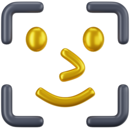 얼굴 인식  3D Icon