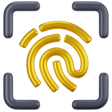 지문  3D Icon