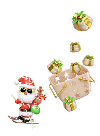 크리스마스 쇼핑  3D Icon