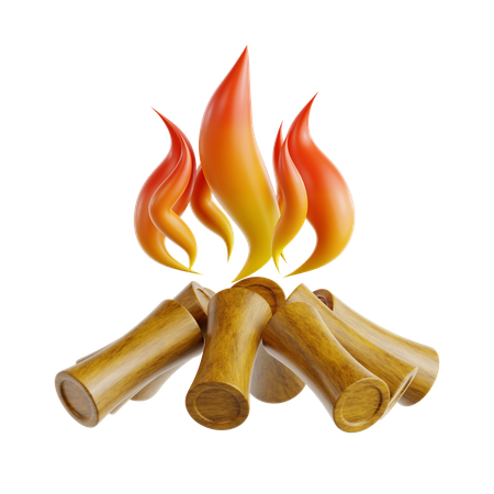 모닥불  3D Icon