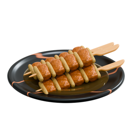 야키토리  3D Icon