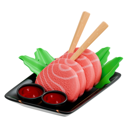 생선회  3D Icon