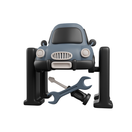 自動車修理  3D Icon