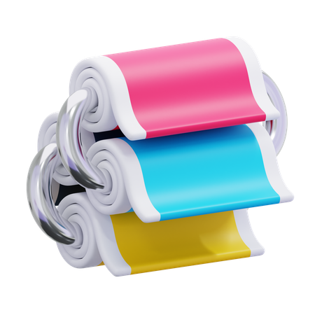 종이 롤  3D Icon