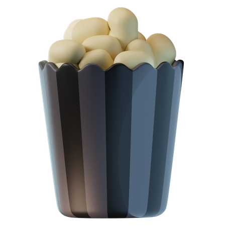 팝콘  3D Icon