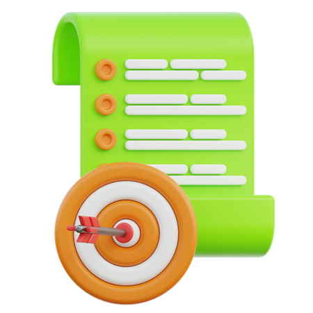 목표  3D Icon
