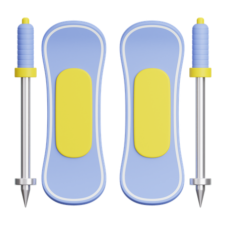 스키보드  3D Icon