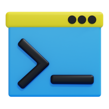 ターミナル  3D Icon