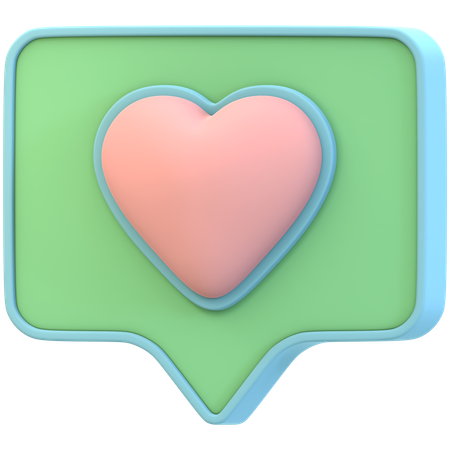 愛  3D Icon