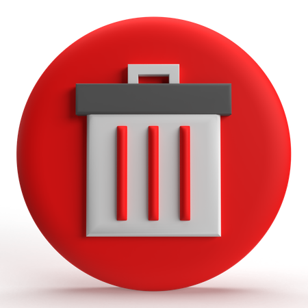 삭제  3D Icon