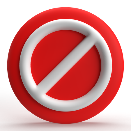 차단하다  3D Icon
