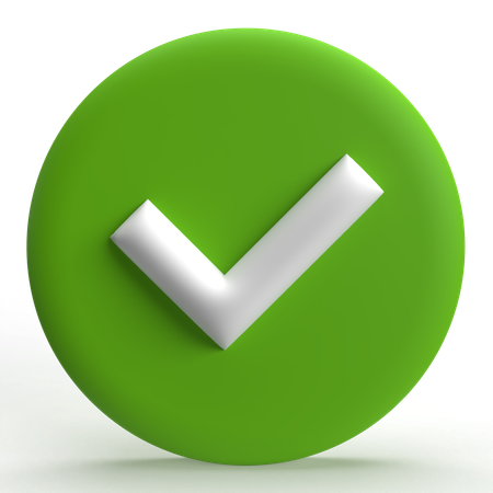확인하다  3D Icon