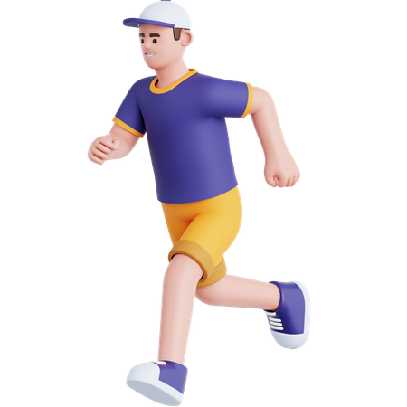 走っている男性  3D Icon