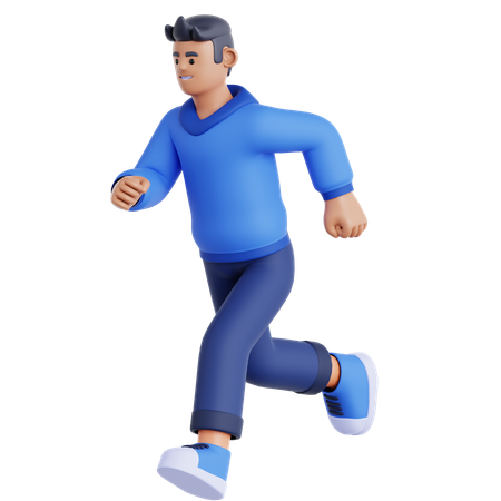 走っている男性  3D Icon