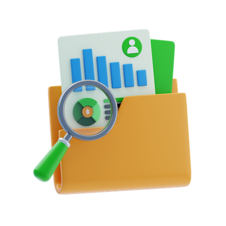 포트폴리오 관리  3D Icon